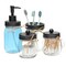 Mason Jar Bathroom Accessories Set with Soap Dispenser, Toothbrush Holder (4 Pieces)